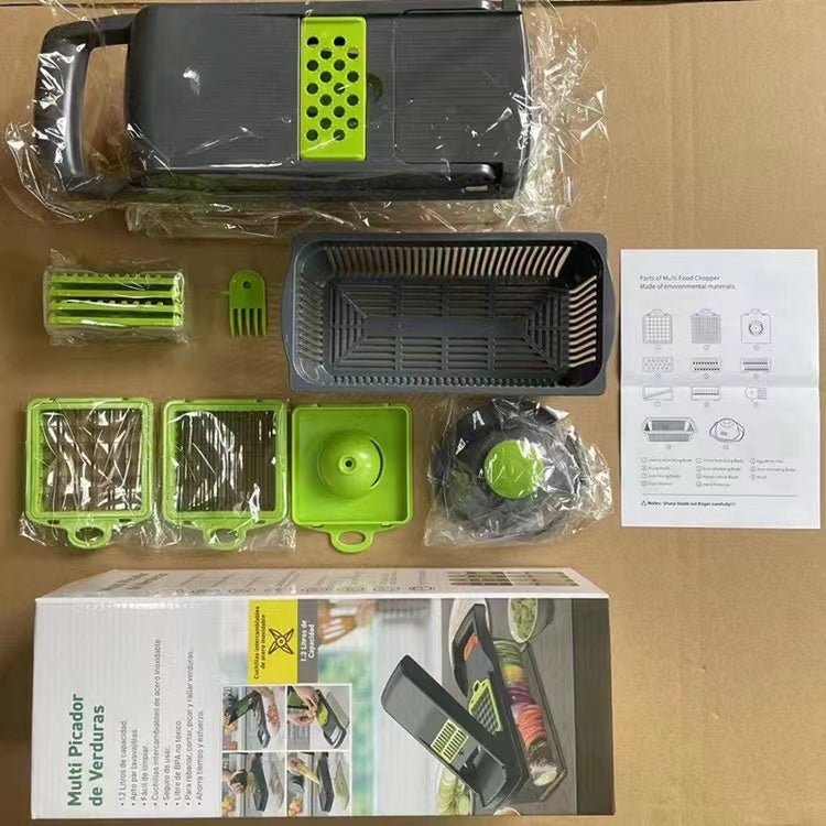 12 In 1 Manual Vegetable Chopper Kitchen Gadgets Food Chopper Onion Cutter Vegetable Slicer - AmberOcean